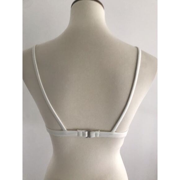 Solid & Striped Bikini Top Triangle Colorblock Swimwear - Picture 4 of 5